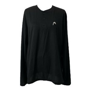 Men’s XL Lightweight Performance Shirt Head Black Long Sleeve Crewneck